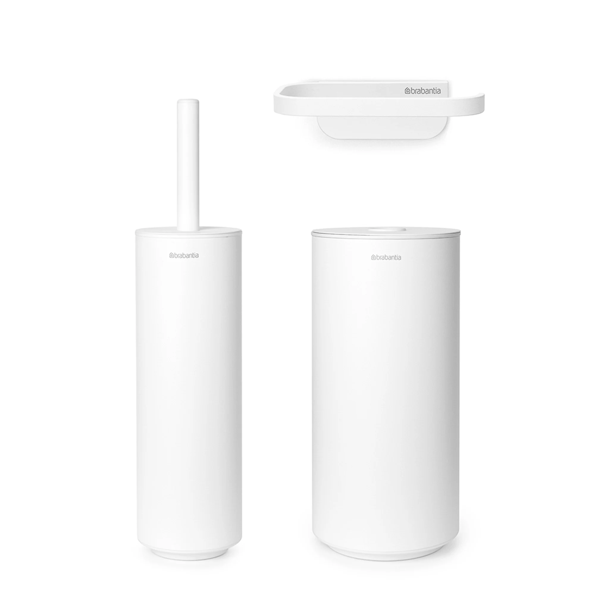 Комплект аксесоари за тоалетна Brabantia MindSet Mineral Fresh White N 3 части