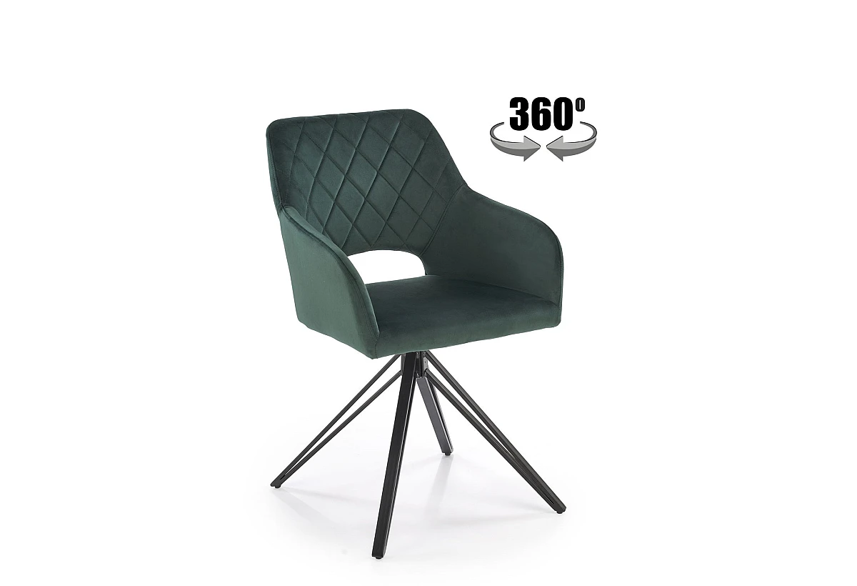 Трапезен стол K535 тъмнозелен